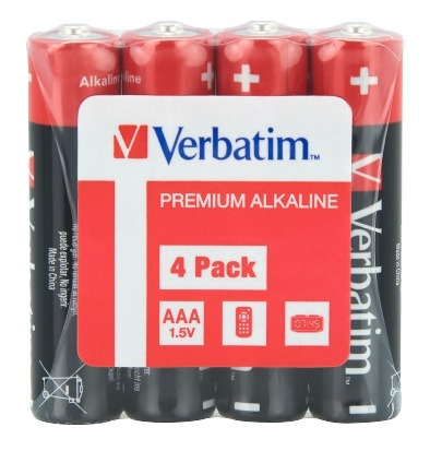 Verbatim ALKALINE BATTERY AAA 4 PACK SHRINK i gruppen HJEMMEELEKTRONIK / Batterier og opladere / Batterier / AAA hos TP E-commerce Nordic AB (A17176)