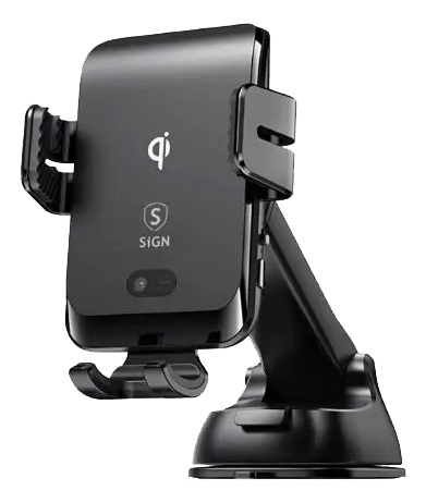 SiGN car holder for smartphones, wireless charging, black i gruppen BIL / Bilholder / Bilholder Smartphone hos TP E-commerce Nordic AB (A17222)