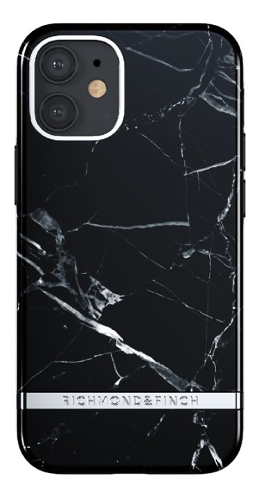 Richmond & Finch Black Marble iPhone 12 mini i gruppen SMARTPHONES & TABLETS / Mobil Beskyttelse / Apple / iPhone 12 Mini / Cover hos TP E-commerce Nordic AB (A17236)