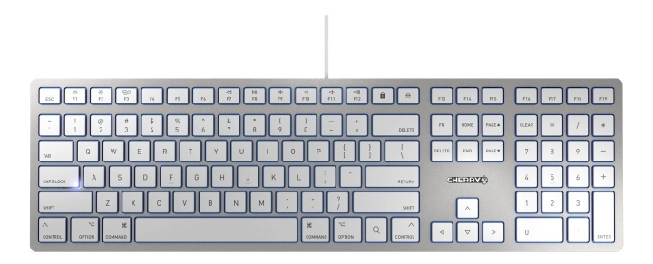 CHERRY KC 6000 SLIM FOR MAC, Silver i gruppen COMPUTERTILBEHØR / Mus og tastatur / Tastatur / Med ledning hos TP E-commerce Nordic AB (A17312)
