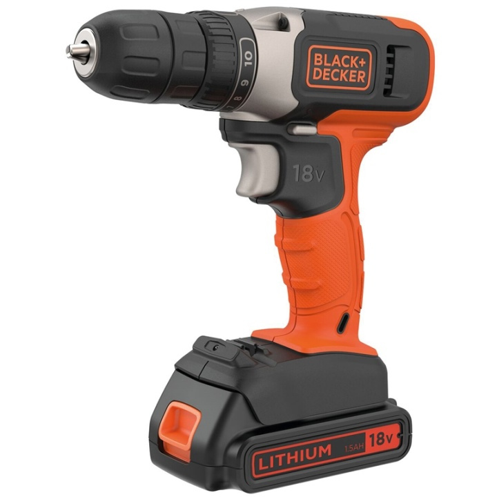 Black & Decker Borr-/skruvdragare med 18V Lit i gruppen HJEM, HUS & HAVE / Værktøj / Skruetrækkere hos TP E-commerce Nordic AB (A17539)