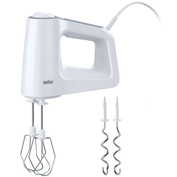 Braun Elvisp 500w Vit HM3100WH i gruppen HJEM, HUS & HAVE / Husholdningsapparater / Foodprocessor og køkkenassistenter / Håndmixer hos TP E-commerce Nordic AB (A17566)