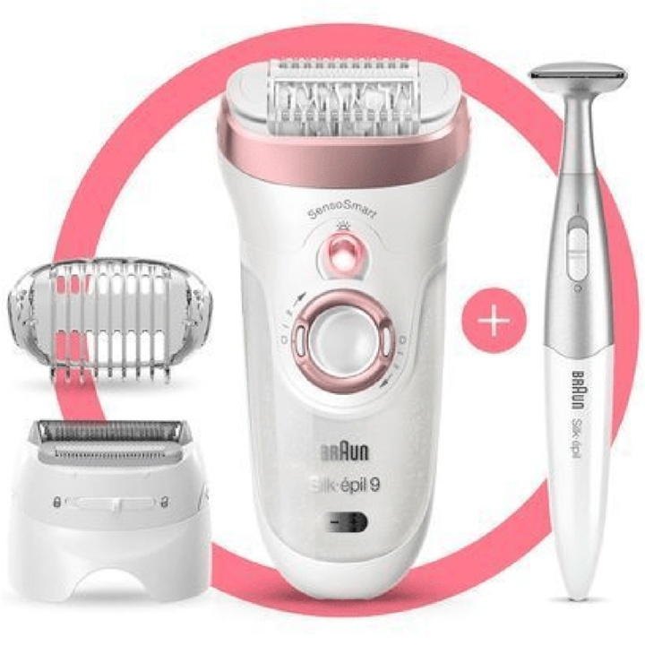 Braun Epilator Silk-Epil 9 SensoSmar i gruppen SKØNHED & HELSE / Hår og styling / Hårfjerning / Epilatorer hos TP E-commerce Nordic AB (A17573)