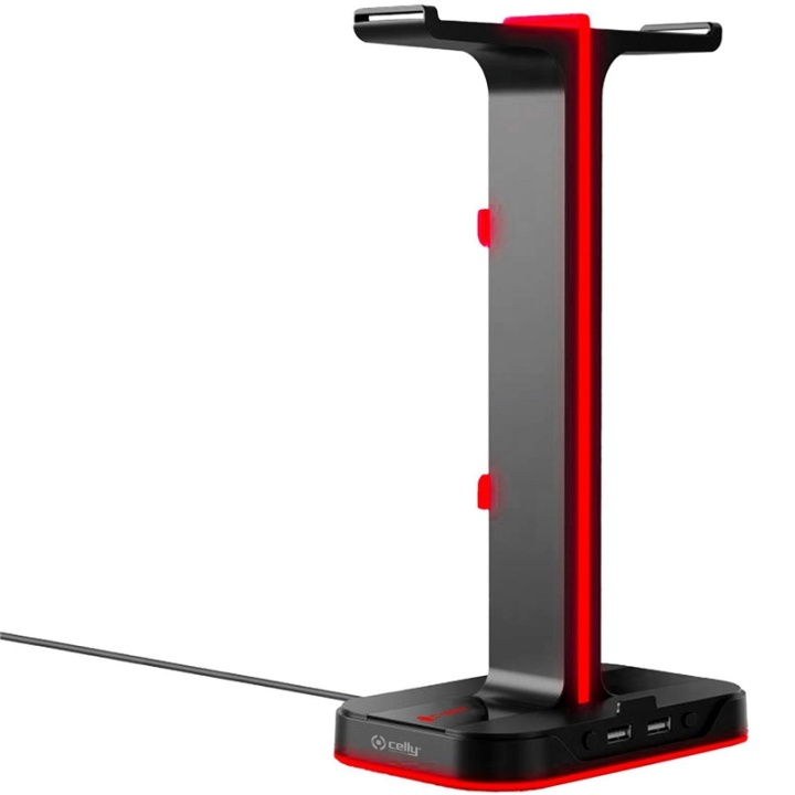 Celly Gaming headset stand RGB 2xUSB i gruppen COMPUTERTILBEHØR / GAMING / Headset hos TP E-commerce Nordic AB (A17634)