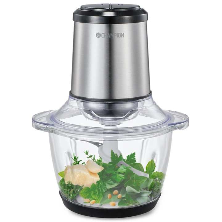 Champion Mini Chopper 1,2L 400W Glasskål MC310 Rustfrit stål i gruppen HJEM, HUS & HAVE / Husholdningsapparater / Foodprocessor og køkkenassistenter / Mixer & Blender hos TP E-commerce Nordic AB (A17689)