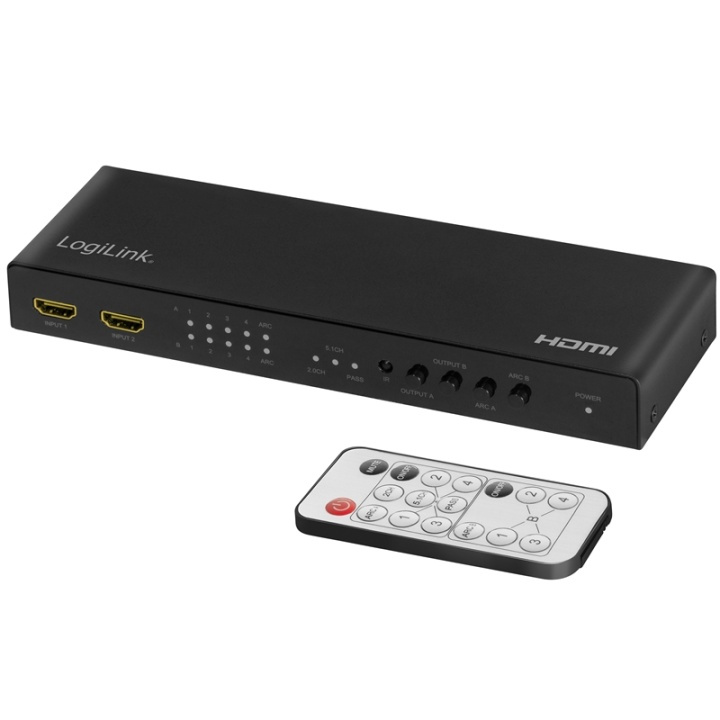 LogiLink HDMI Matrix-switch 4K/60Hz ARC i gruppen COMPUTERTILBEHØR / Kabler og adaptere / HDMI / VGA / DVI switche hos TP E-commerce Nordic AB (A17896)