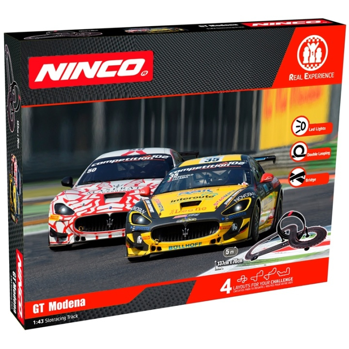 Ninco GT Modena Maserati GT 4. 5 Met i gruppen LEGETØJ, BØRN & BABY / Radiostyrede / Bilbaner / Baner hos TP E-commerce Nordic AB (A17938)