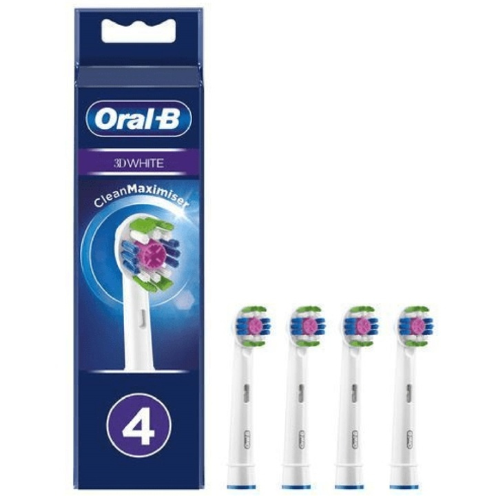 Oral B Borsthuvud 3D White 4st i gruppen SKØNHED & HELSE / Oral pleje / Tilbehør til elektriske tandbørster hos TP E-commerce Nordic AB (A17941)