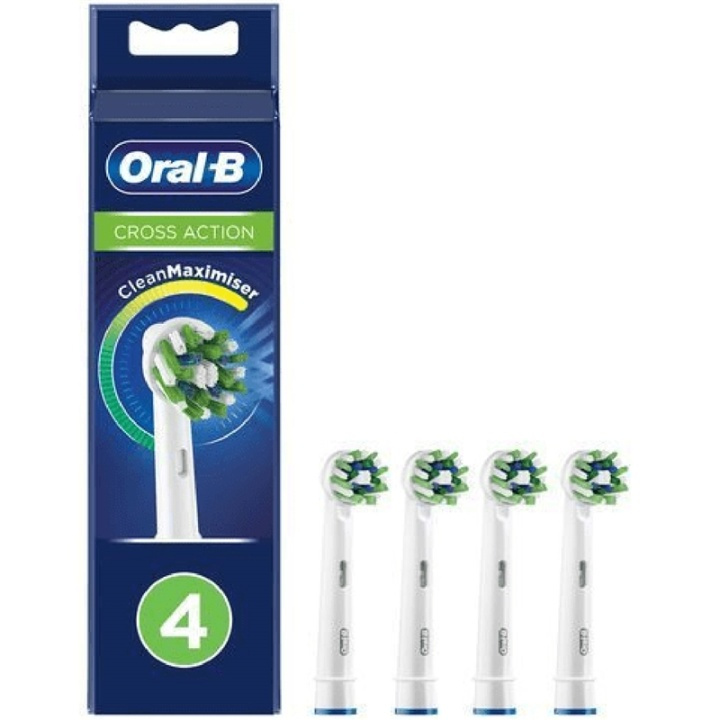 Oral B Borsthuvud CrossAction 4st i gruppen SKØNHED & HELSE / Oral pleje / Tilbehør til elektriske tandbørster hos TP E-commerce Nordic AB (A17943)