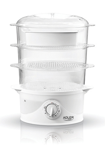 Adler Steam cooker, White i gruppen HJEM, HUS & HAVE / Husholdningsapparater / Øvrige husholdningsapparater hos TP E-commerce Nordic AB (A18187)