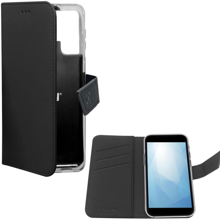 Celly Wallet Case Xiaomi 12 Svart i gruppen SMARTPHONES & TABLETS / Mobil Beskyttelse / Xiaomi hos TP E-commerce Nordic AB (A18489)