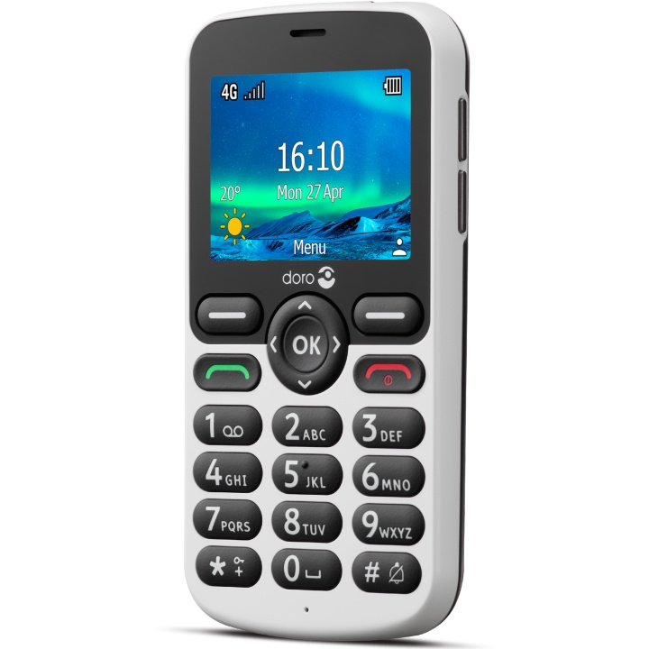 Doro 5861 4G Vit/Svart i gruppen SMARTPHONES & TABLETS / Mobiltelefoner & smartphones hos TP E-commerce Nordic AB (A18631)