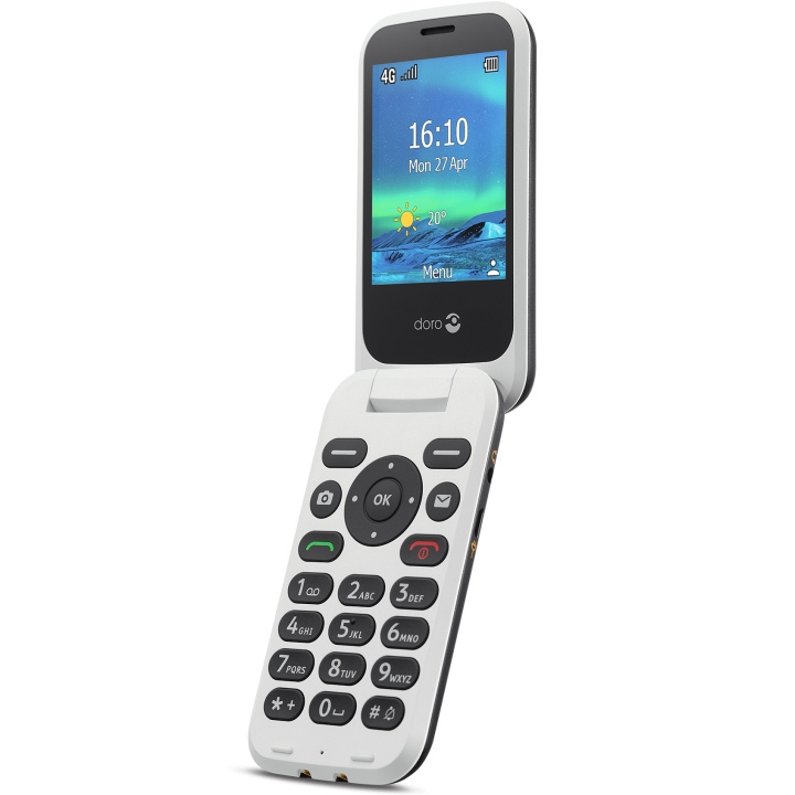 Doro 6881 4G Svart/Vit i gruppen SMARTPHONES & TABLETS / Mobiltelefoner & smartphones hos TP E-commerce Nordic AB (A18635)