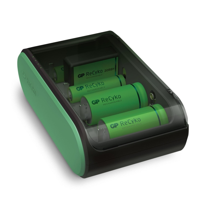GP ReCyko batterioplader Uni USB AA/AAA/C/D/9V i gruppen HJEMMEELEKTRONIK / Batterier og opladere / Batterioplader hos TP E-commerce Nordic AB (A18744)