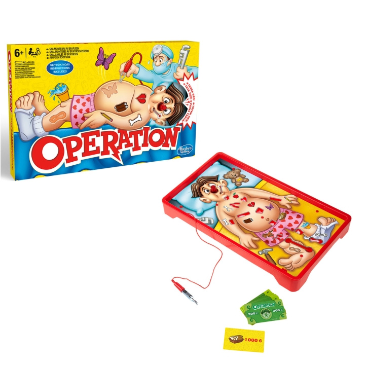 Hasbro Classic Operation i gruppen LEGETØJ, BØRN & BABY / Legetøj / Brætspil / Familiespil hos TP E-commerce Nordic AB (A18775)