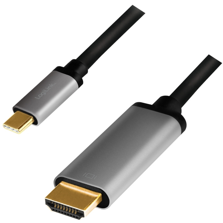 LogiLink USB-C -> HDMI 4K/60Hz Aluminiu i gruppen HJEMMEELEKTRONIK / Kabler og adaptere / HDMI / Adaptere hos TP E-commerce Nordic AB (A19064)