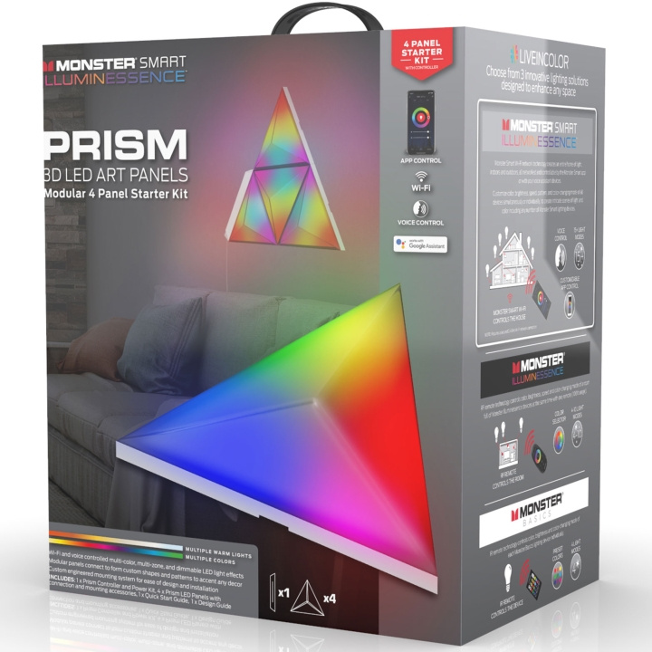 Monster Illuminessence Prism 3D LED Pa i gruppen HJEMMEELEKTRONIK / Lys / Væglamper hos TP E-commerce Nordic AB (A19109)