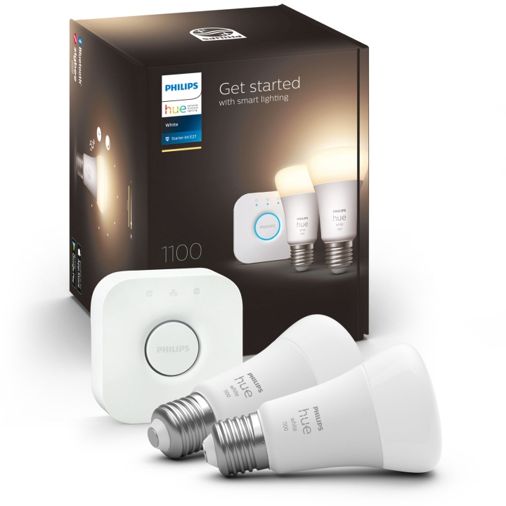 Philips Hue Startkit White 2 x E27 i gruppen HJEM, HUS & HAVE / Smart hjem / Smart belysning hos TP E-commerce Nordic AB (A19257)