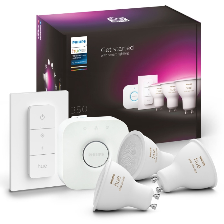 Philips Hue Startkit White/Color 3 x G i gruppen HJEM, HUS & HAVE / Smart hjem / Smart belysning hos TP E-commerce Nordic AB (A19260)