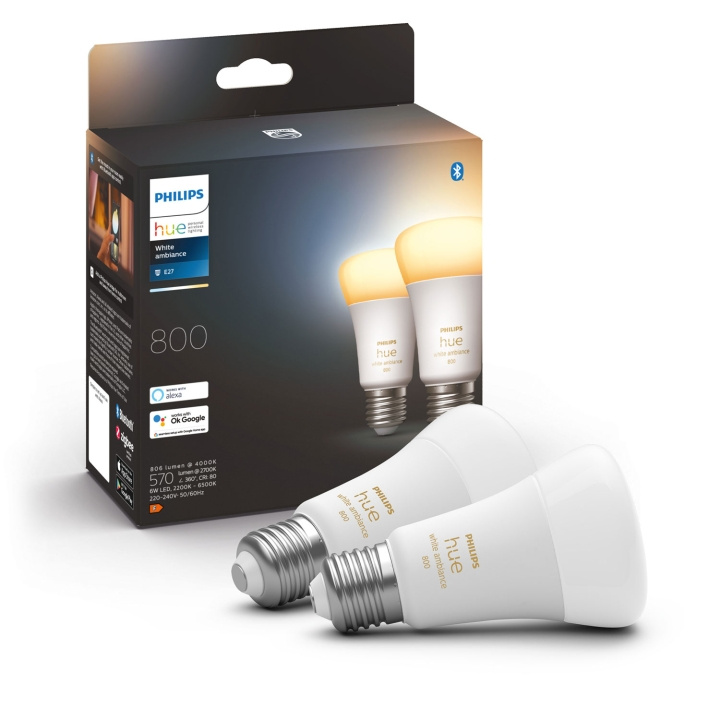 Philips Hue White Ambiance E27 2-pack i gruppen HJEM, HUS & HAVE / Smart hjem / Smart belysning hos TP E-commerce Nordic AB (A19267)