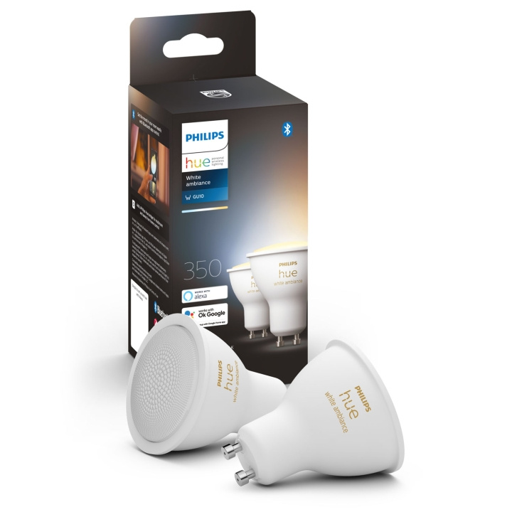 Philips Hue White Ambiance GU10 2-pack i gruppen HJEM, HUS & HAVE / Smart hjem / Smart belysning hos TP E-commerce Nordic AB (A19277)