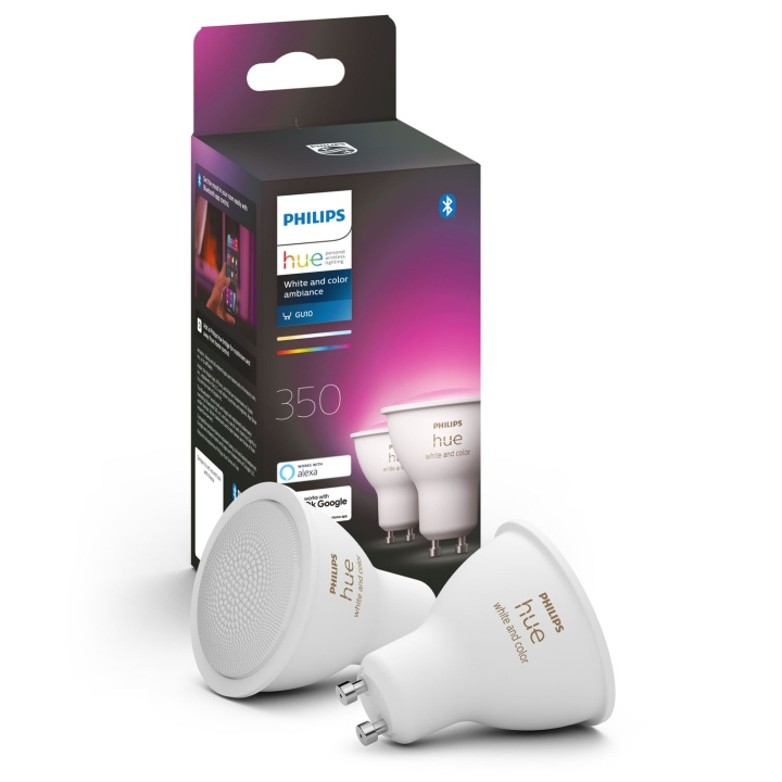 Philips Hue White and Color GU10 2-pac i gruppen HJEM, HUS & HAVE / Smart hjem / Smart belysning hos TP E-commerce Nordic AB (A19279)