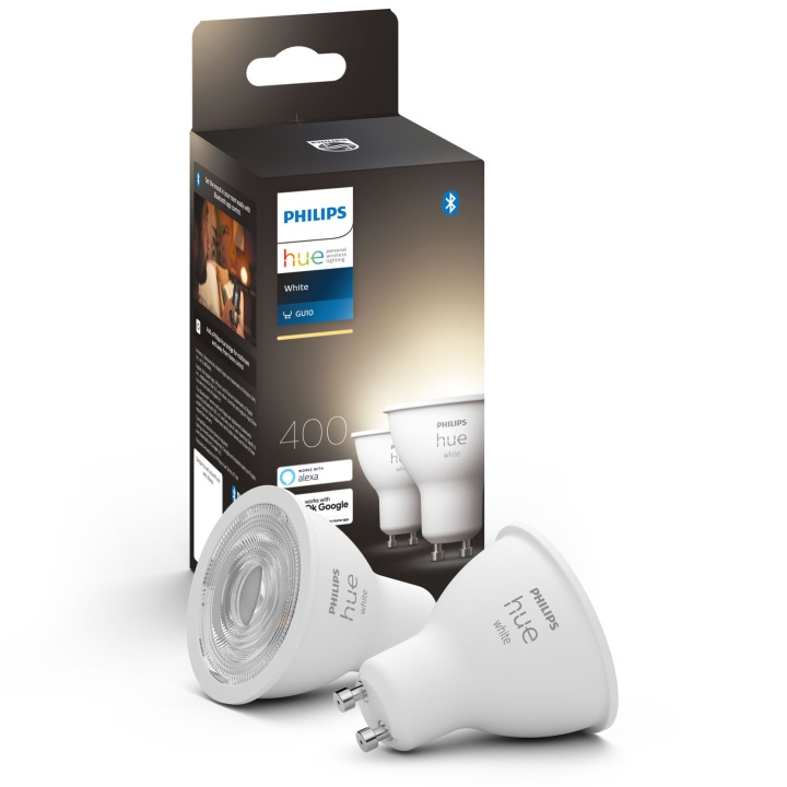 Philips Hue White GU10 5,2W 2-pack i gruppen HJEM, HUS & HAVE / Smart hjem / Smart belysning hos TP E-commerce Nordic AB (A19296)