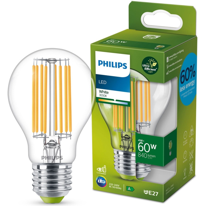 Philips LED E27 Normal 60W Klar 840lm i gruppen HJEMMEELEKTRONIK / Lys / LED lamper hos TP E-commerce Nordic AB (A19304)