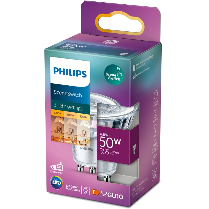 Philips LED SceneSwitch GU10 10-40-100 i gruppen HJEMMEELEKTRONIK / Lys / LED lamper hos TP E-commerce Nordic AB (A19306)