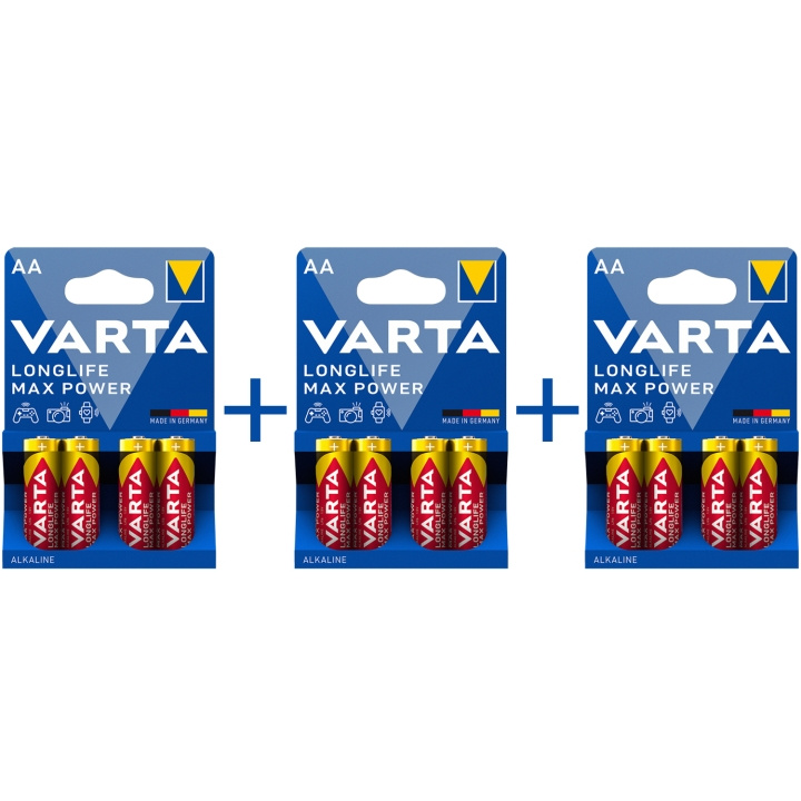 Varta Longlife Max Power AA/LR6 Batt i gruppen HJEMMEELEKTRONIK / Batterier og opladere / Batterier / AA hos TP E-commerce Nordic AB (A19607)