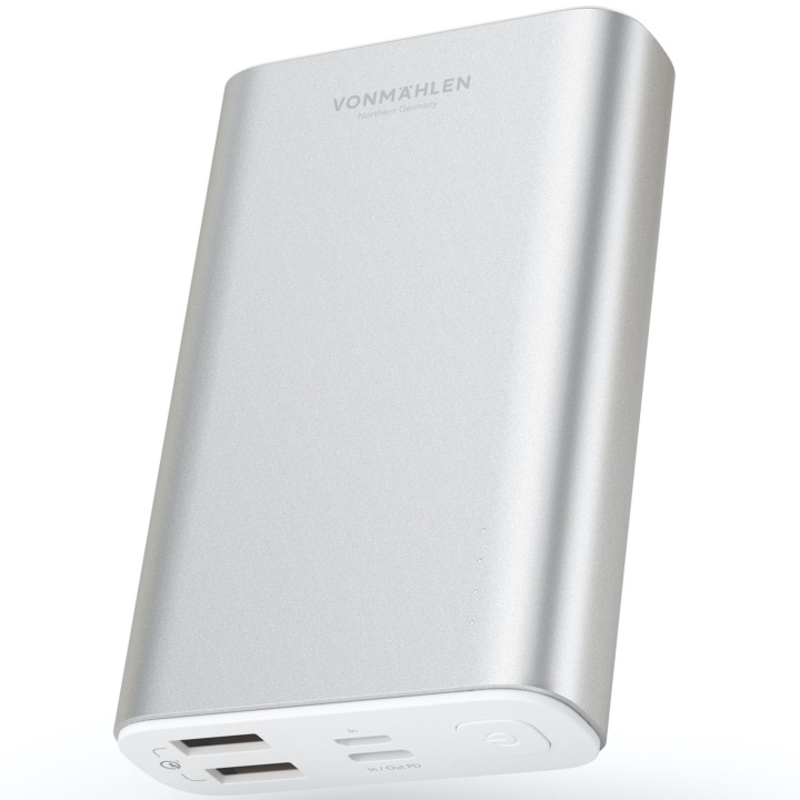 VonMählen Powerbank Evergreen 10K Silver i gruppen SMARTPHONES & TABLETS / Opladere og kabler / Powerbanks hos TP E-commerce Nordic AB (A19635)