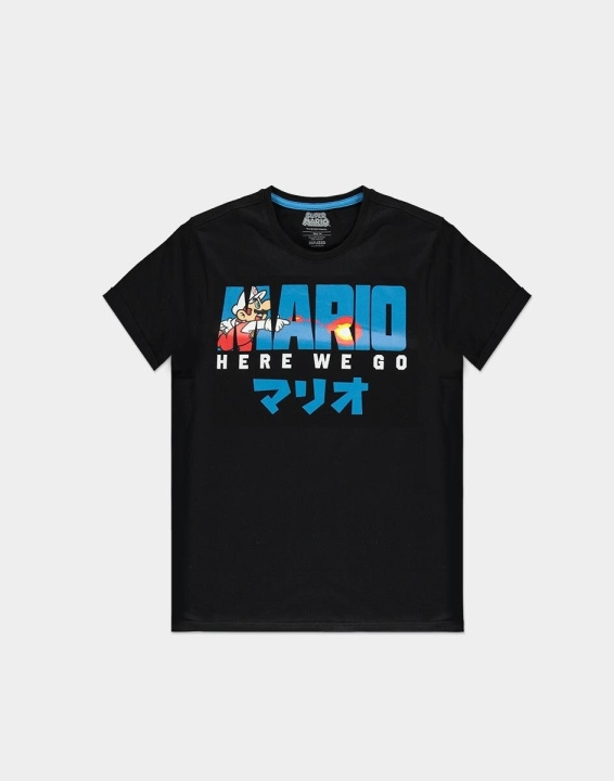 Fire Mario Here WE Go - T-Shirt, L i gruppen HJEMMEELEKTRONIK / Spilkonsoller og tilbehør / Øvrige spil hos TP E-commerce Nordic AB (A19718)