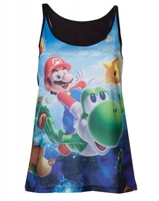 Super Mario Galaxy 2 tank top, Small i gruppen HJEMMEELEKTRONIK / Spilkonsoller og tilbehør / Øvrige spil hos TP E-commerce Nordic AB (A19760)