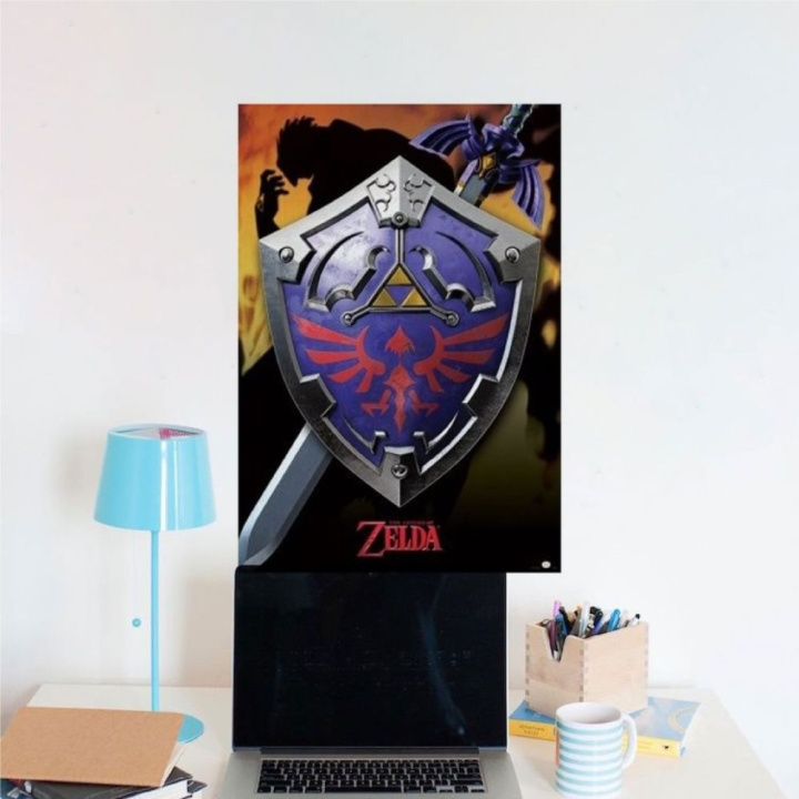 Poster Legenden om Zelda - Hylian Shield i gruppen HJEMMEELEKTRONIK / Spilkonsoller og tilbehør / Øvrige spil hos TP E-commerce Nordic AB (A19806)