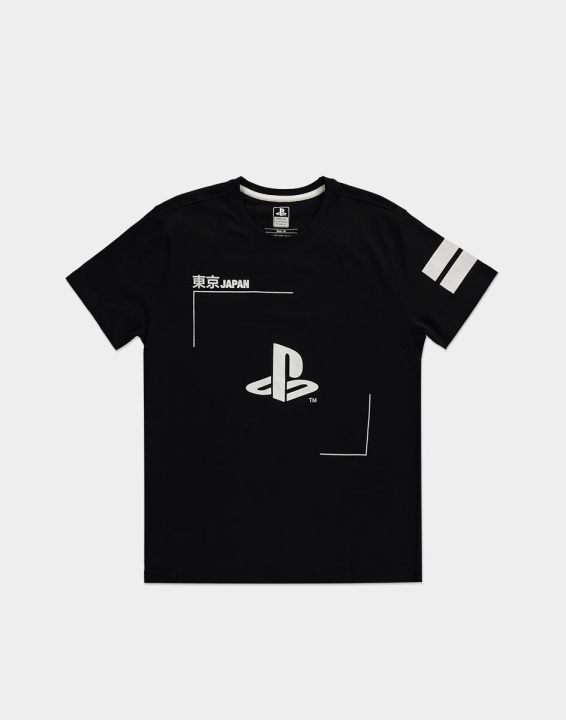 Svart & Vit PlayStation - T-Shirt, XL i gruppen HJEMMEELEKTRONIK / Spilkonsoller og tilbehør / Øvrige spil hos TP E-commerce Nordic AB (A19857)