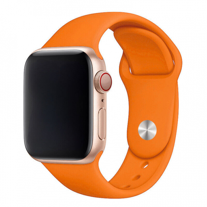Silikonarmband till Apple Watch 38/40mm, Orange i gruppen SMARTPHONES & TABLETS / Træning, hjem og fritid / Apple Watch & Tilbehør / Tilbehør hos TP E-commerce Nordic AB (A20230)