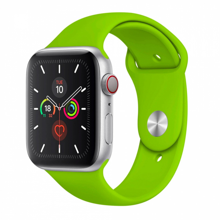 Silikonarmband till Apple Watch 42/44mm, Grön i gruppen SMARTPHONES & TABLETS / Træning, hjem og fritid / Apple Watch & Tilbehør / Tilbehør hos TP E-commerce Nordic AB (A20238)
