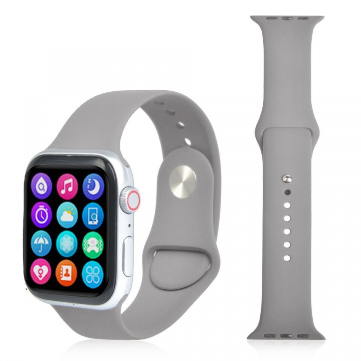 Silikonarmband till Apple Watch 42/44mm, Grå i gruppen SMARTPHONES & TABLETS / Træning, hjem og fritid / Apple Watch & Tilbehør / Tilbehør hos TP E-commerce Nordic AB (A20310)