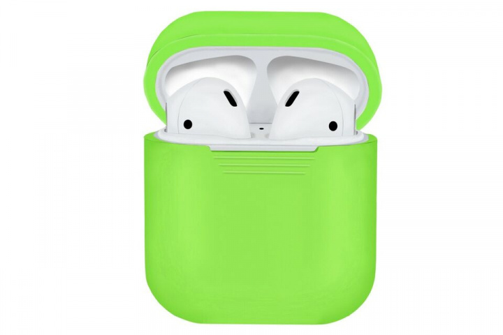 Beskyttelsesetui i silikone til Apple Airpods, Grøn i gruppen HJEMMEELEKTRONIK / Lyd & billede / Hovedtelefoner & Tilbehør / Tilbehør hos TP E-commerce Nordic AB (A20332)