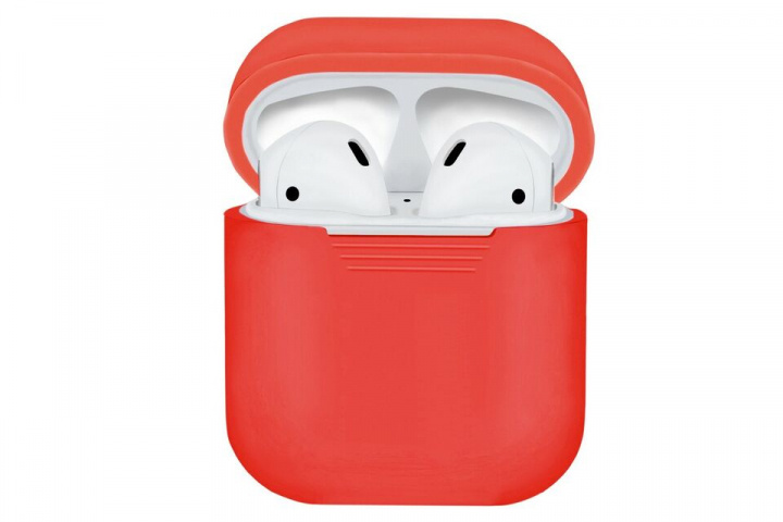 Beskyttelsesetui i silikone til Apple Airpods, Rød i gruppen HJEMMEELEKTRONIK / Lyd & billede / Hovedtelefoner & Tilbehør / Tilbehør hos TP E-commerce Nordic AB (A20334)