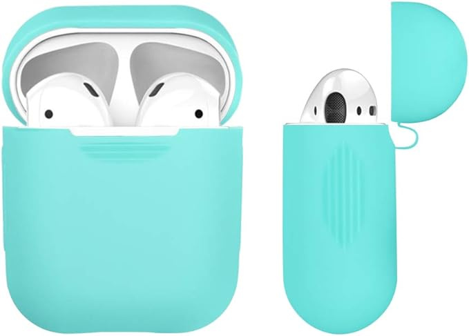 Beskyttelsesetui i silikone til Apple Airpods, Blå i gruppen HJEMMEELEKTRONIK / Lyd & billede / Hovedtelefoner & Tilbehør / Tilbehør hos TP E-commerce Nordic AB (A20335)