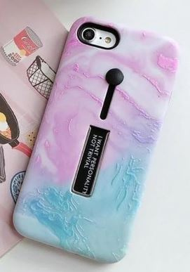 Modeetui med fingerholder - iPhone 11 Pro Max, Pink/Blue i gruppen SMARTPHONES & TABLETS / Mobil Beskyttelse / Apple / iPhone 11 Pro Max hos TP E-commerce Nordic AB (A20471)