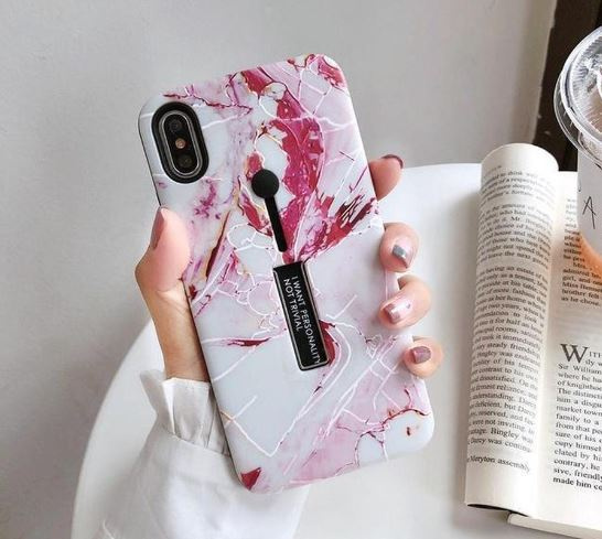 Modeetui med fingerholder - iPhone 11 Pro Max, Pink i gruppen SMARTPHONES & TABLETS / Mobil Beskyttelse / Apple / iPhone 11 Pro Max hos TP E-commerce Nordic AB (A20481)