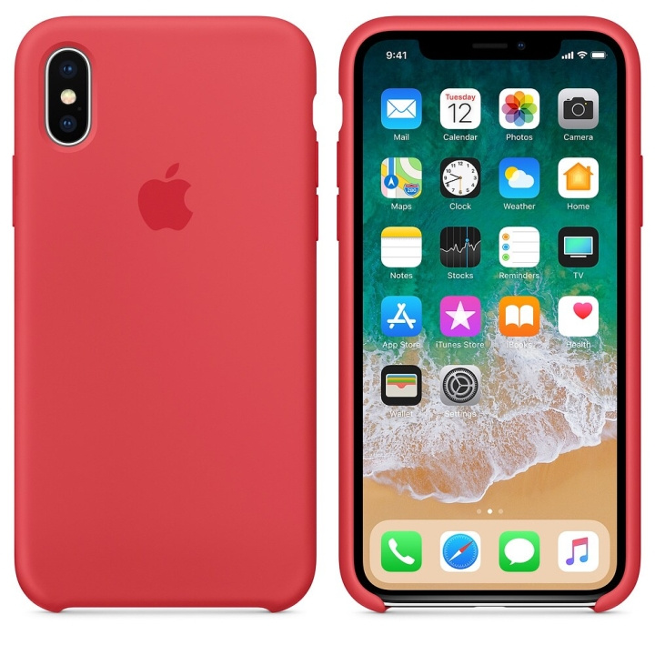 Apple iPhone XS Max Original silikonskal i Röd färg i gruppen SMARTPHONES & TABLETS / Mobil Beskyttelse / Apple / iPhone XS Max / Cover hos TP E-commerce Nordic AB (A20519)