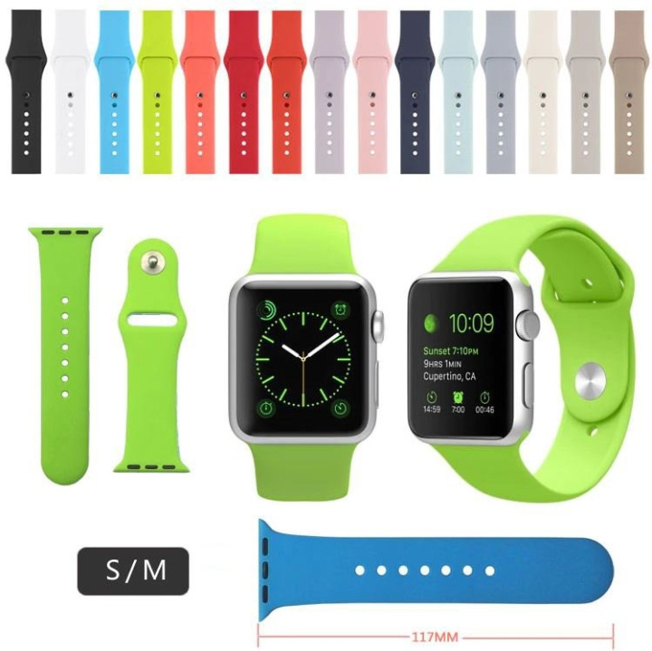 Silikonarmband till Apple Watch 38/40mm, Skogsgrön i gruppen SMARTPHONES & TABLETS / Træning, hjem og fritid / Apple Watch & Tilbehør / Tilbehør hos TP E-commerce Nordic AB (A20532)