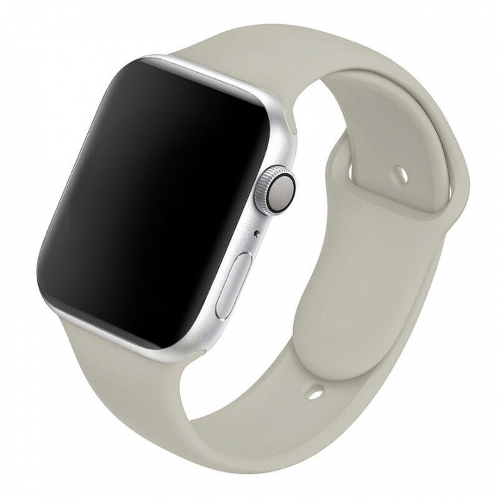 Silikonarmband till Apple Watch 38/40mm, Beige i gruppen SMARTPHONES & TABLETS / Træning, hjem og fritid / Apple Watch & Tilbehør / Tilbehør hos TP E-commerce Nordic AB (A20535)