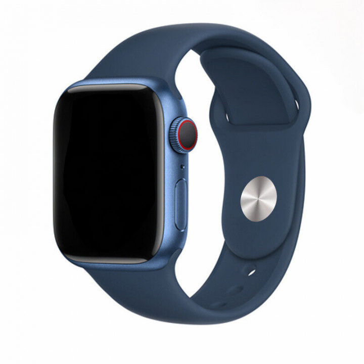 Silikonarmband till Apple Watch 38/40mm, Marinblå i gruppen SMARTPHONES & TABLETS / Træning, hjem og fritid / Apple Watch & Tilbehør / Tilbehør hos TP E-commerce Nordic AB (A20538)