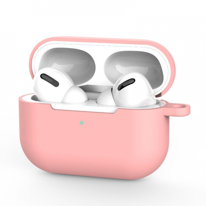 Skyddsfodral i silikon till Apple Airpods Pro, Rosa i gruppen HJEMMEELEKTRONIK / Lyd & billede / Hovedtelefoner & Tilbehør / Tilbehør hos TP E-commerce Nordic AB (A20663)