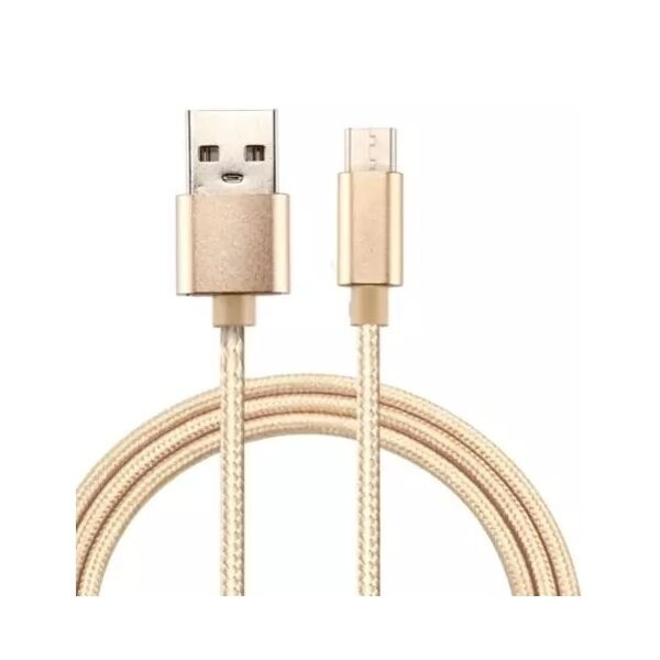 Kort micro-usb till USB-laddare 20 cm Guld i gruppen SMARTPHONES & TABLETS / Opladere og kabler / Kabler / Kabler microUSB hos TP E-commerce Nordic AB (A20833)