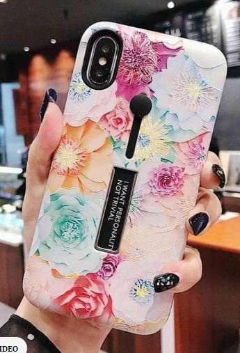 Modeetui med fingerholder - iPhone 12 Mini, blomstret i gruppen SMARTPHONES & TABLETS / Mobil Beskyttelse / Apple / iPhone 12 Mini / Cover hos TP E-commerce Nordic AB (A20840)